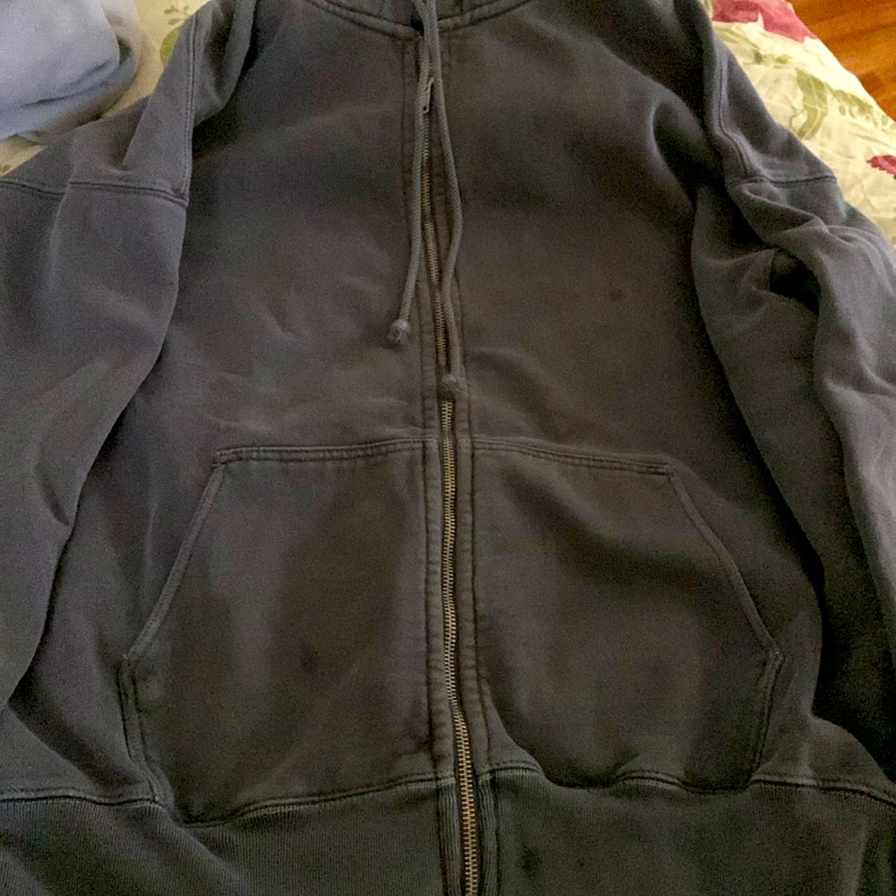 Gray Blue Brandy Melville Oversized Hoodie